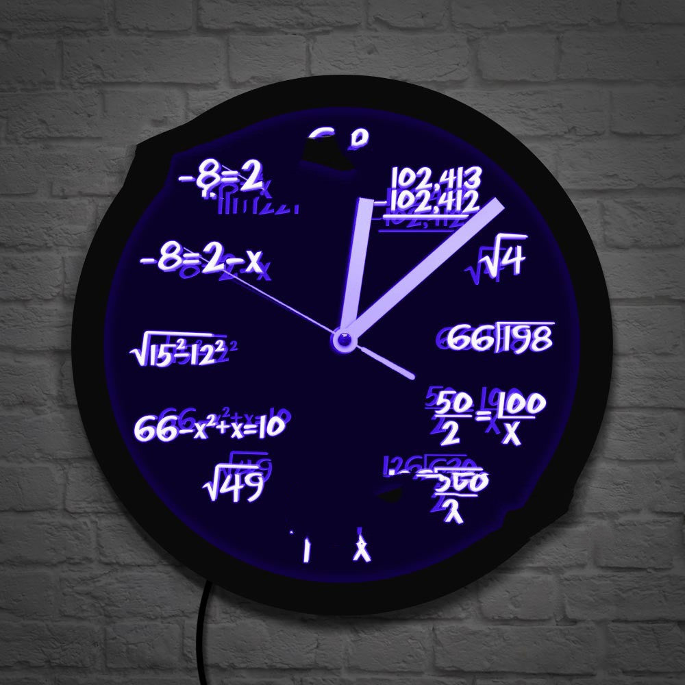 LED Luminous Wall Clock Math formula