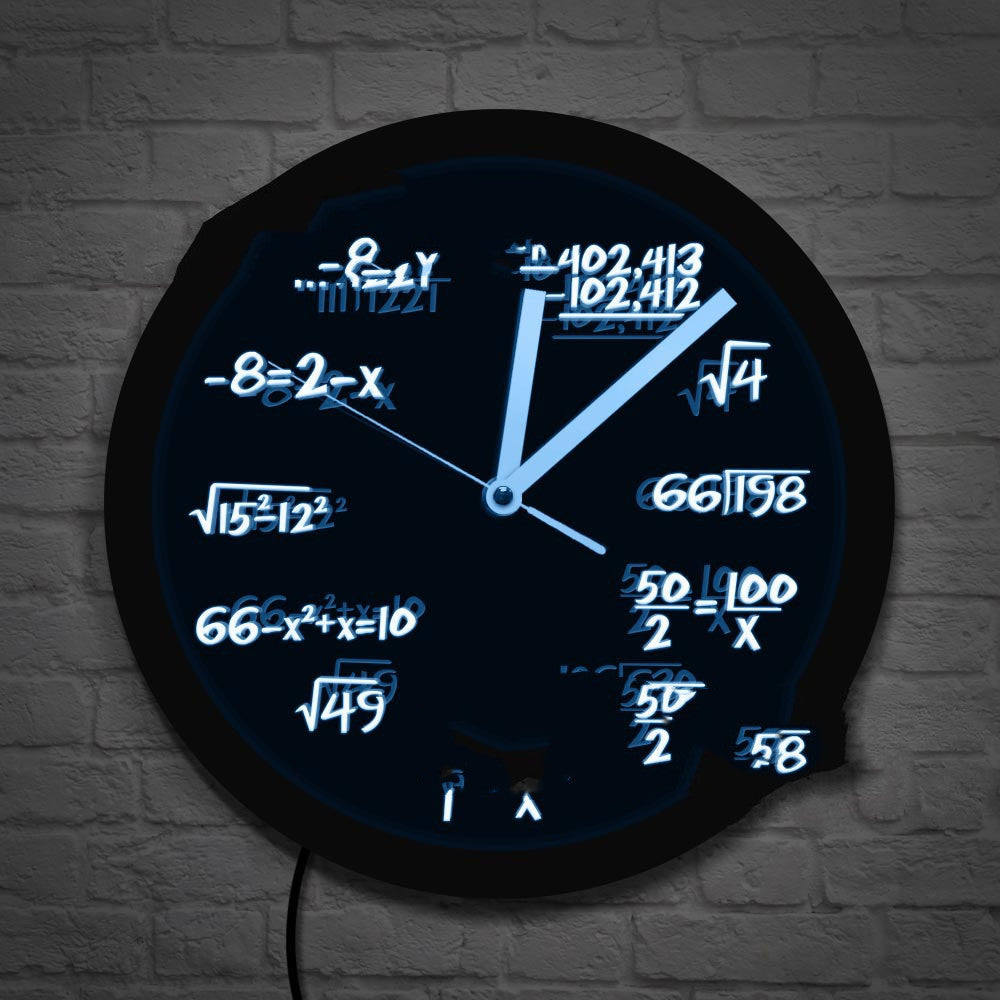 LED Luminous Wall Clock Math formula