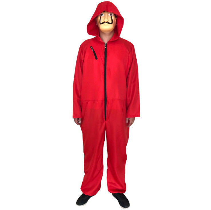 Money heist Costume Red One-piece adult