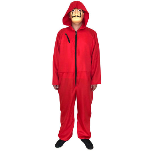 Money heist Costume Red One-piece adult