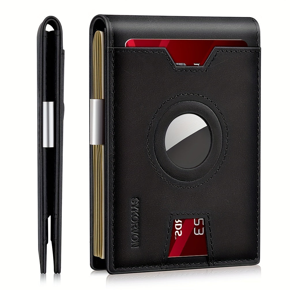 Genuine Leather Bifold Wallet For Men, Slim, RFID Blocking Card holder