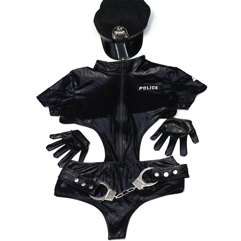 Halloween Policewoman Leather