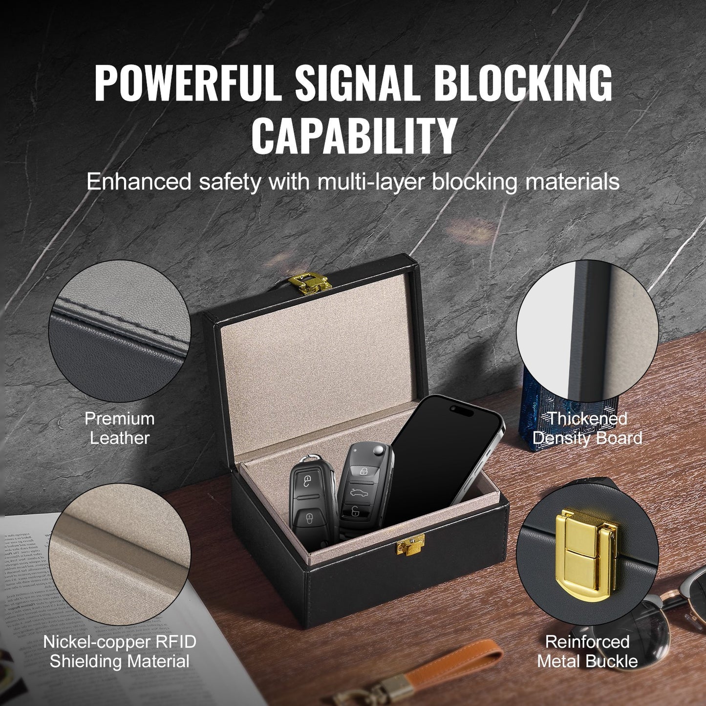 VEVOR Faraday Signal Blocking Box for Car Key Fobs