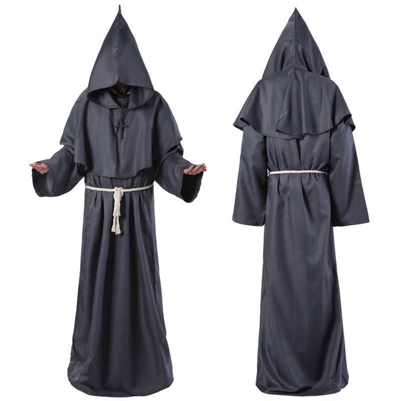 Halloween Medieval Friar Wizard Costume